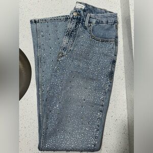 SOLD Good American Good Icon Diamond Dusted Straight Leg Jeans